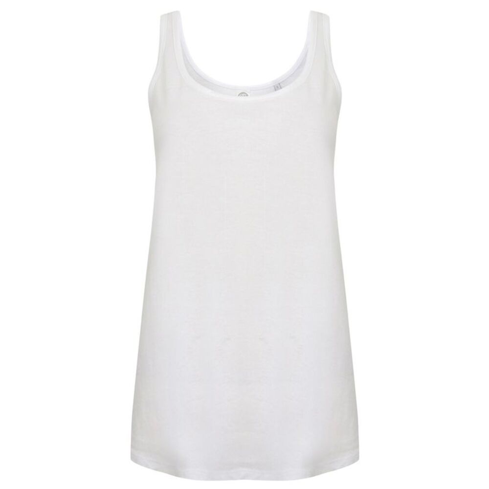 Skinni Fit Womens/Ladies Slounge Undershirt / White